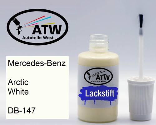 Mercedes-Benz, Arctic White, DB-147: 20ml Lackstift, von ATW Autoteile West.